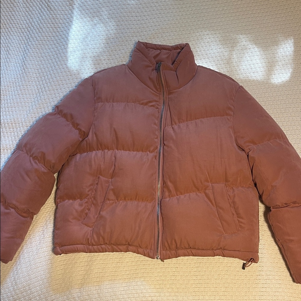 Urban Outfitters Brown Puffer Jacket